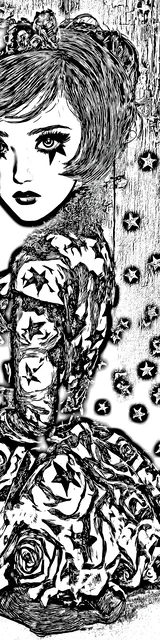 Free colorable bookmarks of a woman peeking over her shoulder